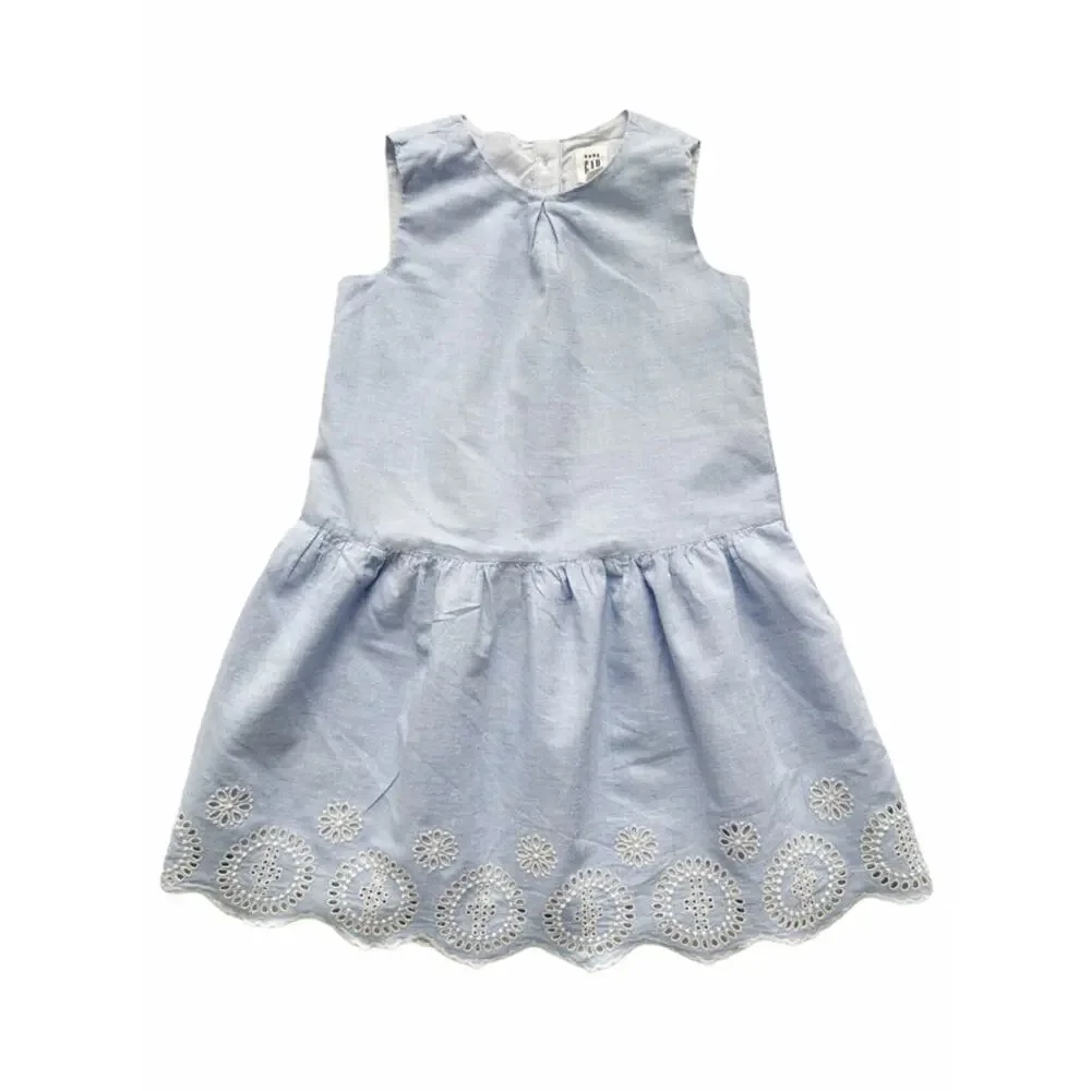 Gap Kids Blue Eyelet Sleeveless Dress - Size 4T